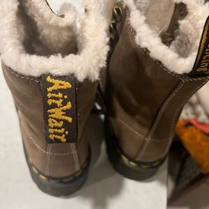 Dr. Martens Brown Boots with Shearling Lining